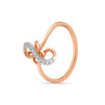 14KT Rose Gold Infinity Sparkle Diamond Finger Ring,,hi-res view 3