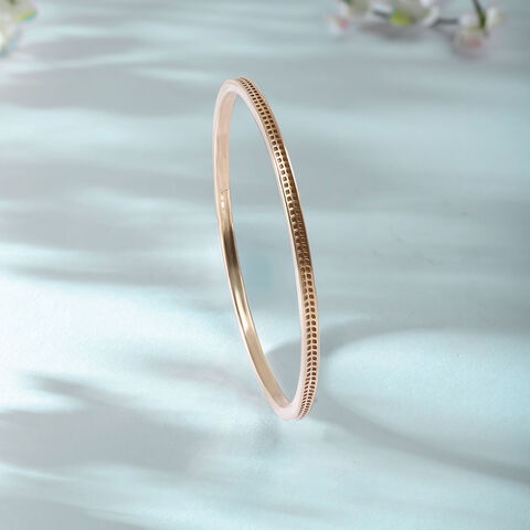Sleek Textured Gold Bangle