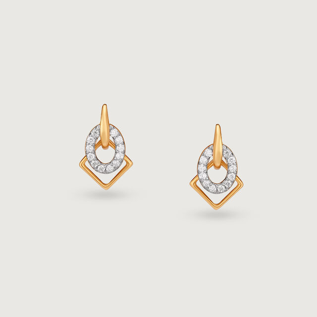 Eternal Harmony Diamond & Gold Stud Earrings,,hi-res image number null