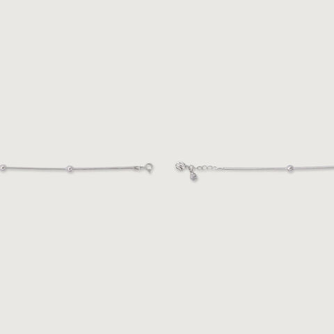 Bling Trail Silver Single Anklet
