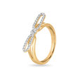 18 KT Glittering Yellow Gold Diamond Ring,,hi-res view 1