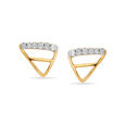 14 KT Shimmery Diamond Stud Earrings,,hi-res view 2