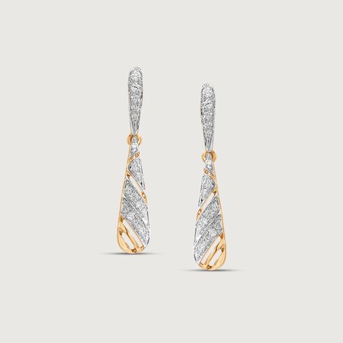 Graceful Drift Diamond Drop Earrings