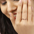 18KT Pretty Diamond Rose Gold Ring,,hi-res view 3
