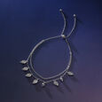Whispering Leaf Silver Anklet,,hi-res view 1