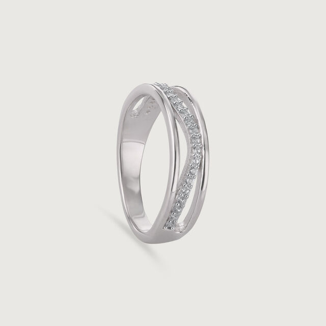 Snatched Crisscross Silver Ring,,hi-res image number null
