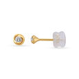 14KT Yellow Gold Diamond Earrings To Fortify Your Friendship,,hi-res view 2