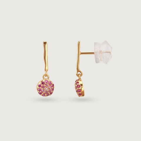 Berry Bling Zirconia Drop Earrings