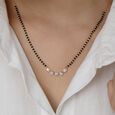 Raindrop Radiance Gold and Diamond Mangalsutra,,hi-res view 2