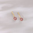 Berry Bling Zirconia Drop Earrings,,hi-res view 1