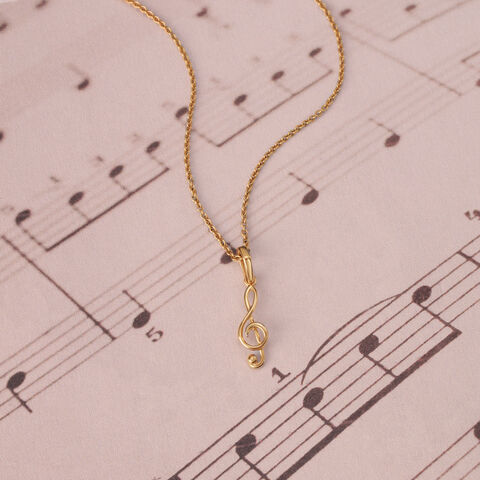 Melodic Mosaic 14KT Gold Pendant
