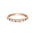 14 KT Rose Gold Half Eternity Diamond Ring,,hi-res view 2