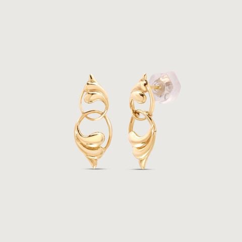 Aurora Loop Gold Stud Earrings