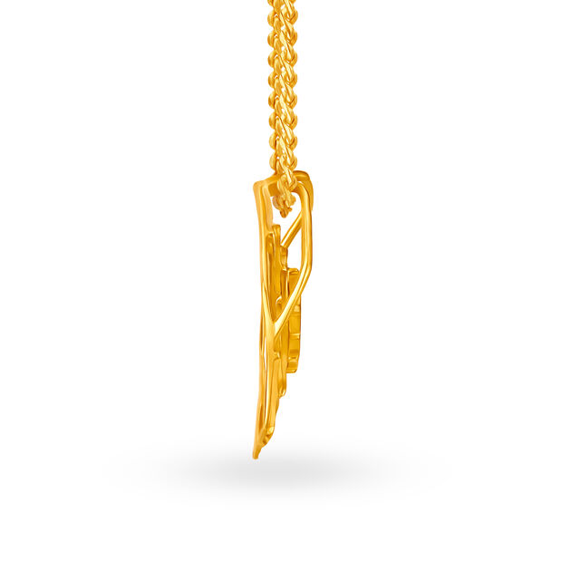 Mia by Tanishq Friends of Bride 14KT Yellow Gold Pendant with Hexagon Design,,hi-res image number null