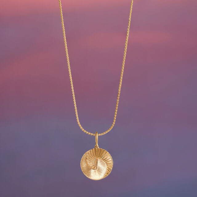 Radiant Sculpted Gold Pendant,,hi-res image number null