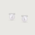 Chic Puff Silver Stud Earrings,,hi-res view 3