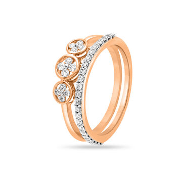 18 KT Rose Gold Oculus Diamond Ring