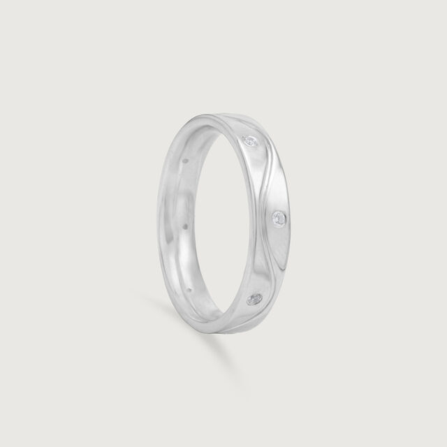 Elegant Curve Silver Ring,,hi-res image number null