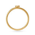 Letter P 14KT Yellow Gold Initial Ring,,hi-res view 3
