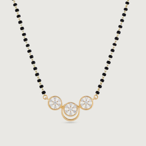 Floral Luminance Gold and Diamond Mangalsutra