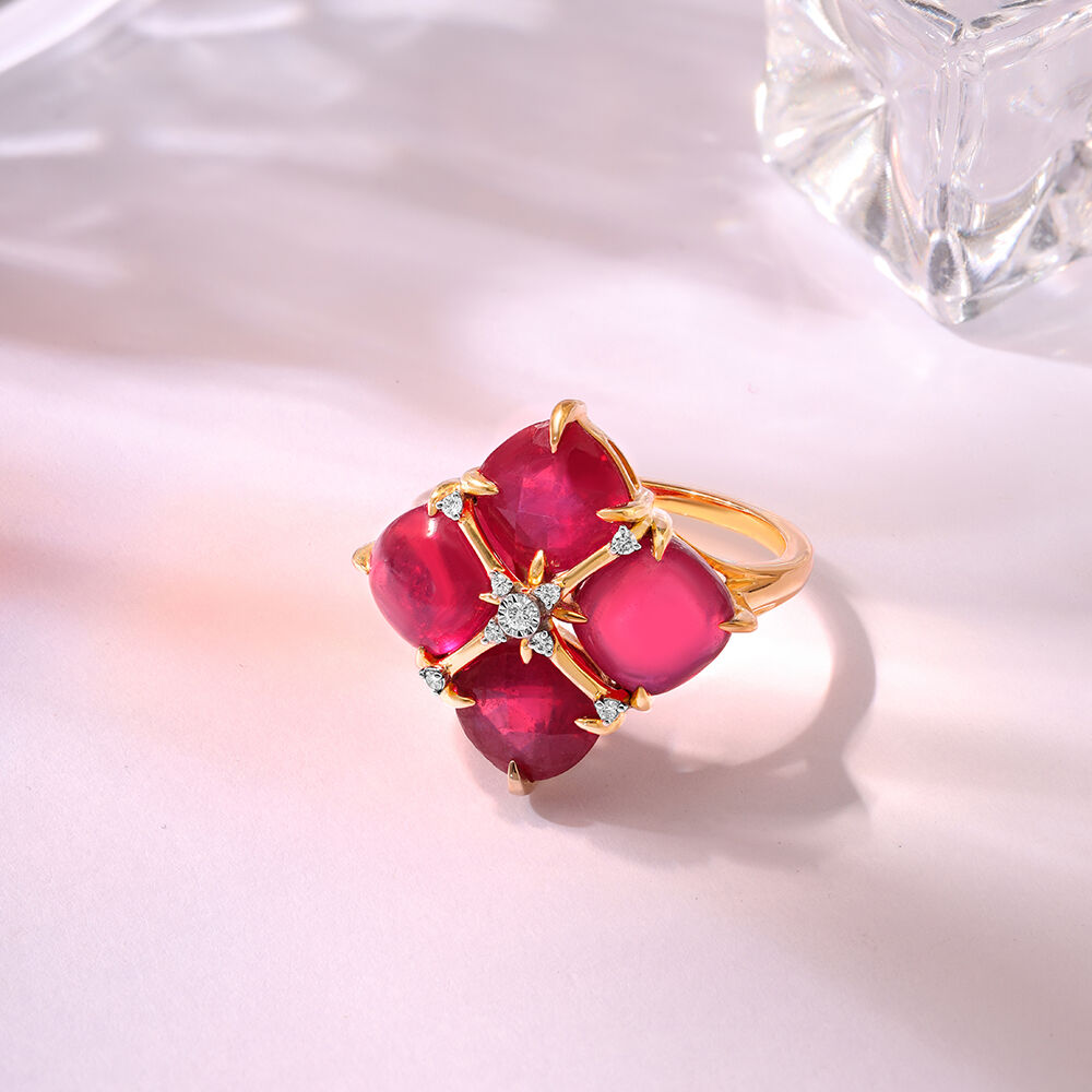 Ruby Solitaire Radiance Finger Ring