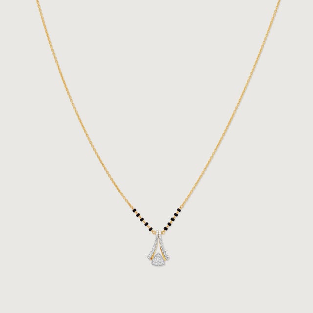 Elegant Sculptural Diamond Mangalsutra,,hi-res image number null