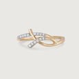 Eternal Twist 14KT Gold & Diamond Ring,,hi-res view 3