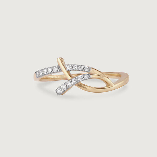 Eternal Twist 14KT Gold & Diamond Ring,,hi-res image number null