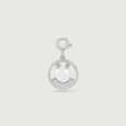 Smiley Sparkle Silver Charm,,hi-res view 3