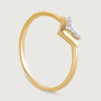 Stackable Lippan Art Gold & Diamond Finger Ring,,hi-res view 8