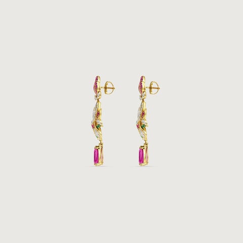 Blossoming Radiance Diamond Drop Earrings
