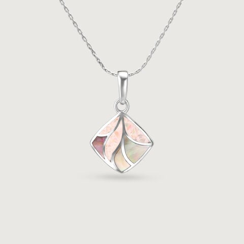 Graceful Sculpted Opal Silver Pendant