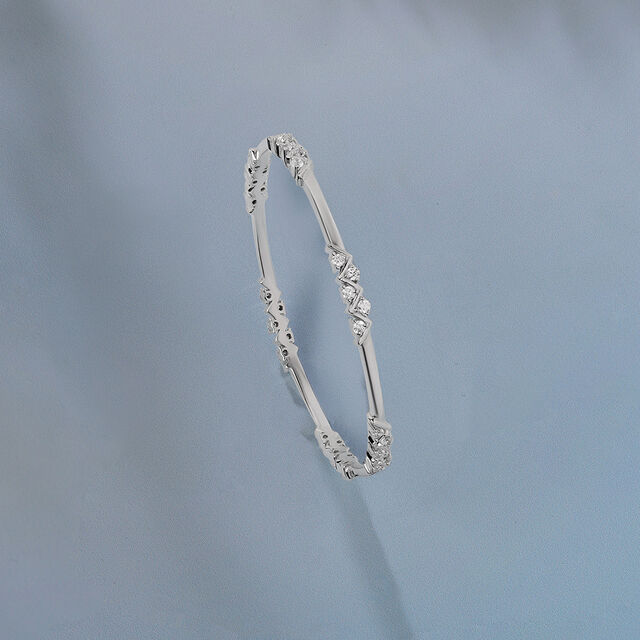 Intricate Patterned Silver Bangle,,hi-res image number null