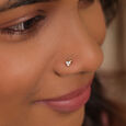 14KT Yellow Gold Diamond Nose Pin,,hi-res view 1