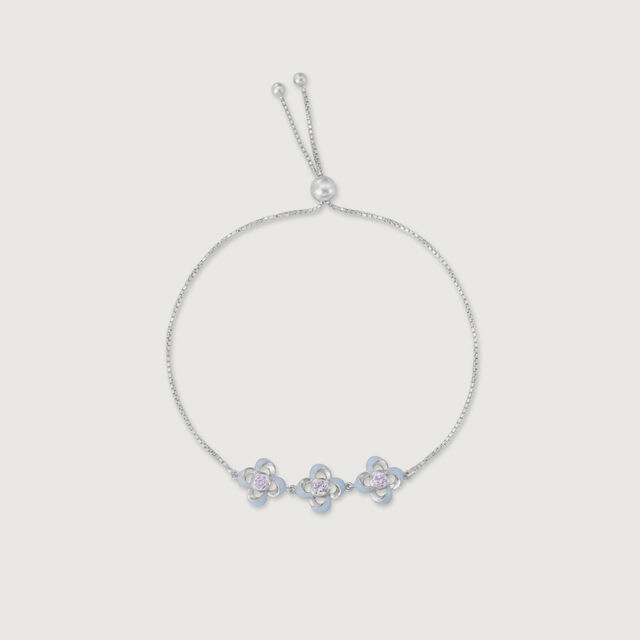 Playful Bloom Silver Bracelet,,hi-res image number null