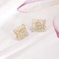 Lotus Harmony Diamond Stud Earrings,,hi-res view 1