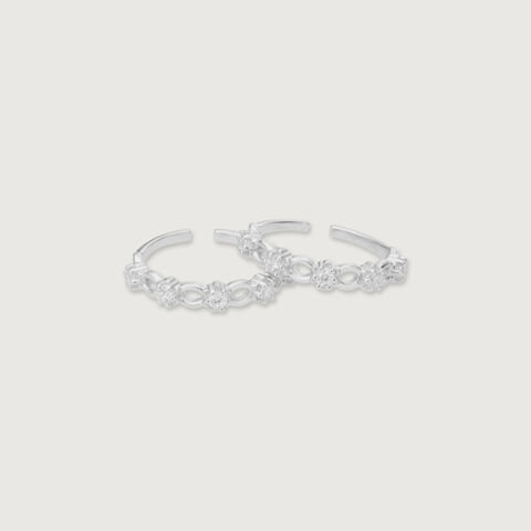 Petite Glam Silver Toe Rings