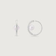 Bubble Twist Silver Hoop Earrings,,hi-res view 4