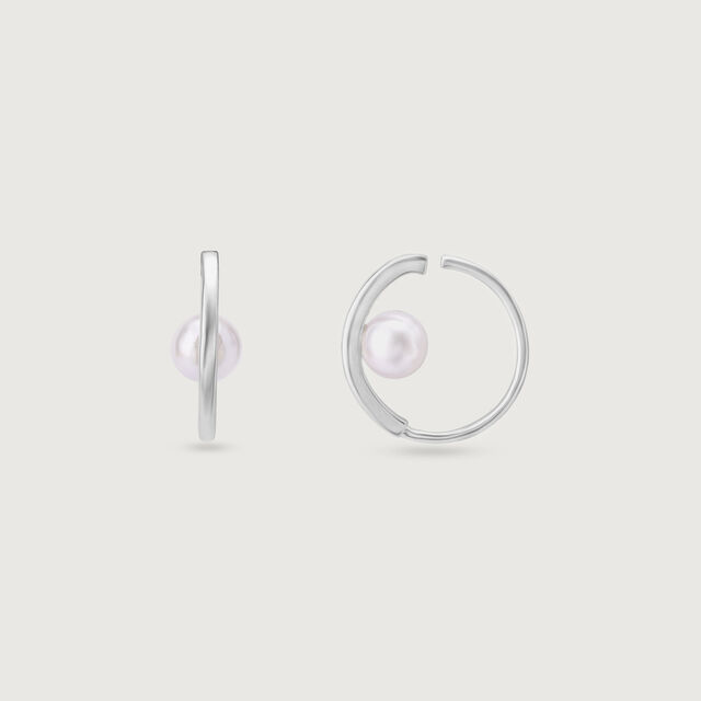 Bubble Twist Silver Hoop Earrings,,hi-res image number null