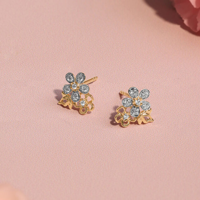 Butterfly Garden Diamond Stud Earrings,,hi-res image number null