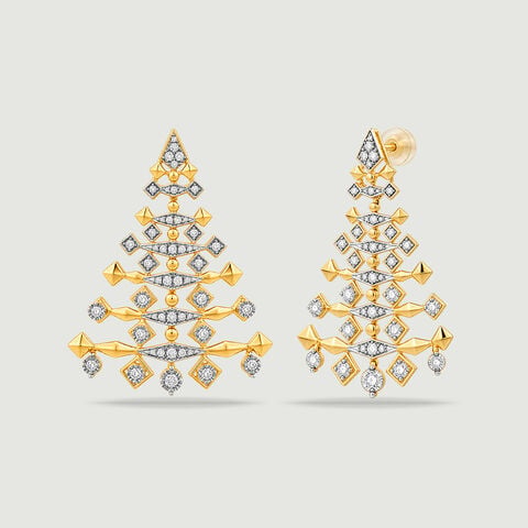 Dramatic Tiered Diamond Drop Earrings
