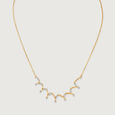 Dazzling Wave Gold & Diamond Necklace,,hi-res view 3