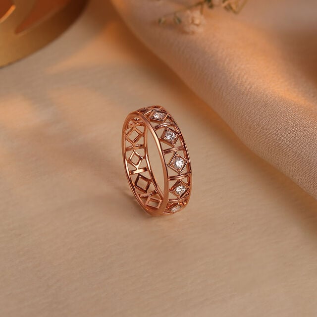 Prism Glamour Gold & Diamond Finger Ring,,hi-res image number null