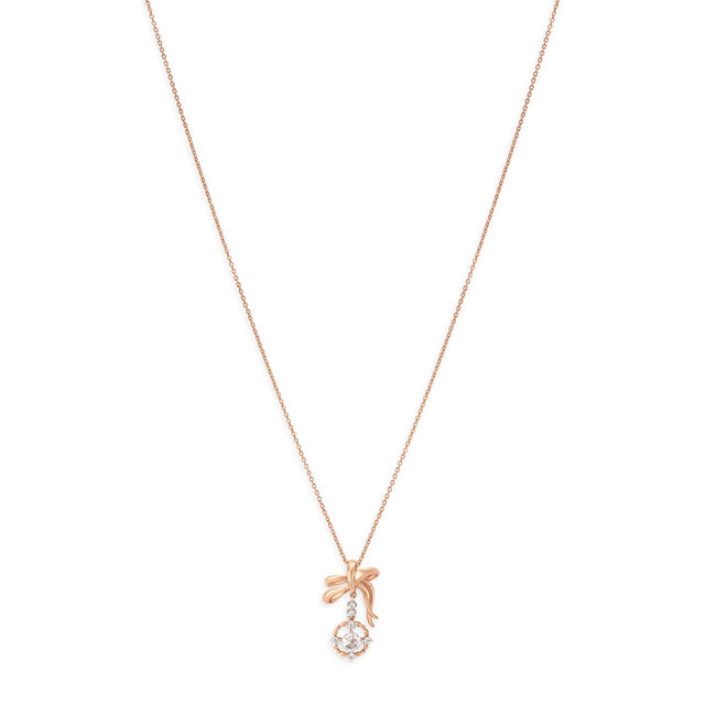 Buy Knot-inspired 14KT Rose Gold Pendant with Chain Online Mia