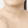 18 KT Yellow Gold Floral Choker Neckwear,,hi-res view 3