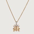 Maa Durga Gold and Diamond Pendant,,hi-res view 3