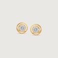 Dotted Shine Diamond Stud Earrings,,hi-res view 3