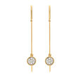 Circle Of Radiance Yellow Gold Drop Diamond Earrings,,hi-res view 1