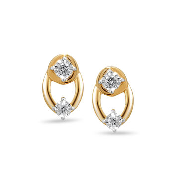 Mamma Mia 14 KT Yellow Gold Iconic  Stud Earrings