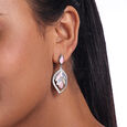 Mother of Pearl Pastel Silver Drop Earrings,,hi-res view 2